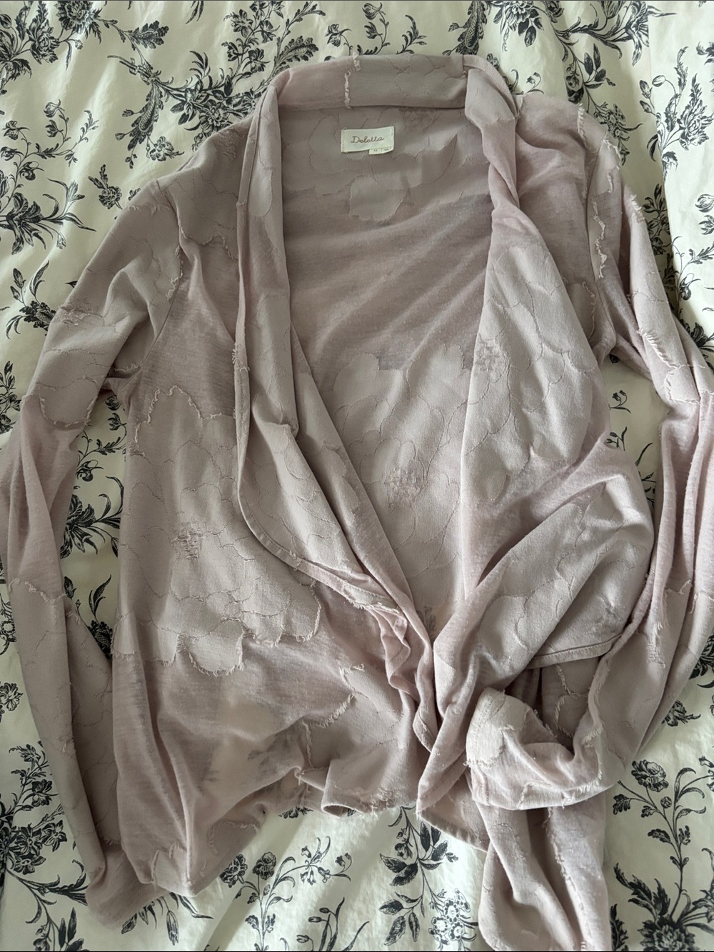 delicates Blush Pink Open-Front Shawl Cardigan